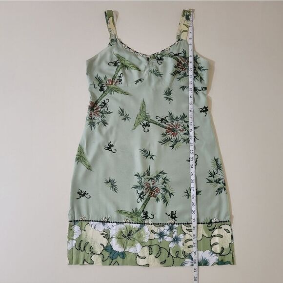 Faith by Cecilia Forrester Green Tropical Print Summer Midi Dress - Picture 6 of 12